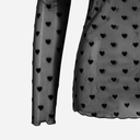 Coster Copenhagen Eve Mesh O-Neck Black Hearts
