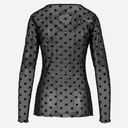 Coster Copenhagen Eve Mesh O-Neck Black Hearts