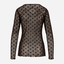 Coster Copenhagen Eve Mesh O-Neck Brown Hearts