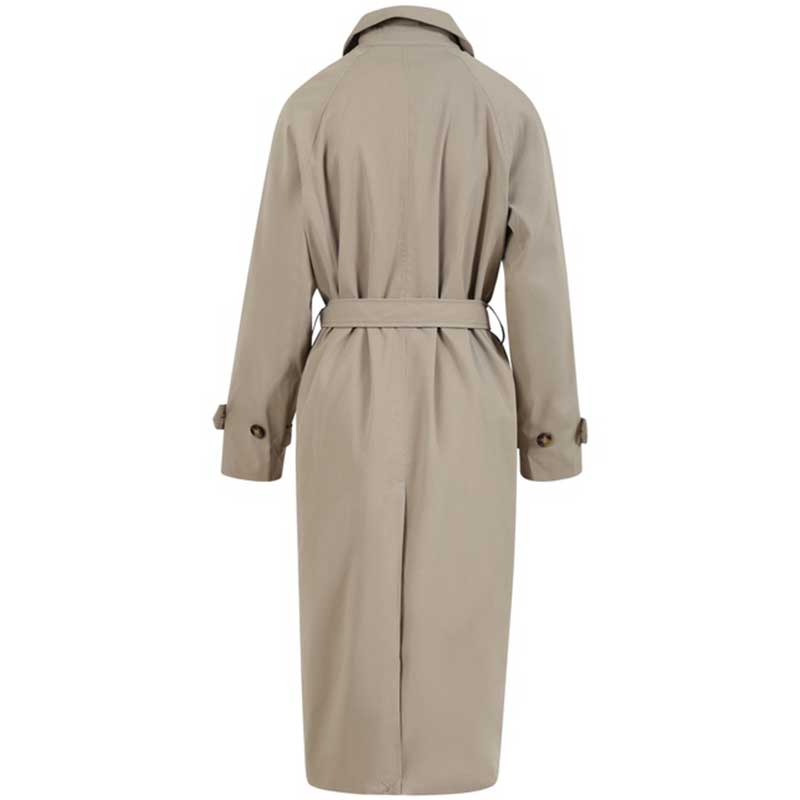Coster Copenhagen Alicia Long Trenchcoat Sand Olive - J BY J Fashion
