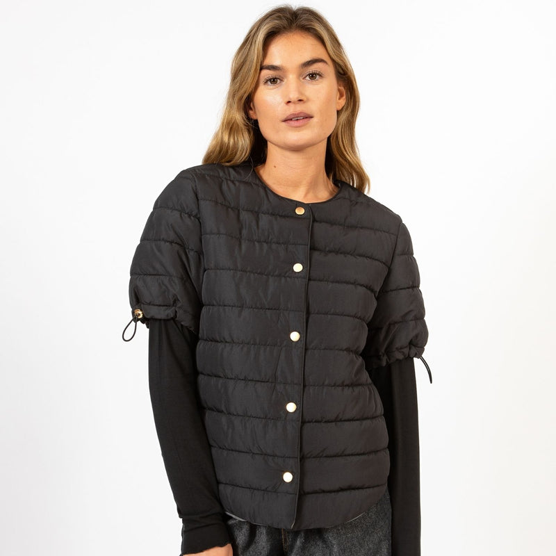 Coster Copenhagen Asta Quilted Short Sleeved Jacket Black
