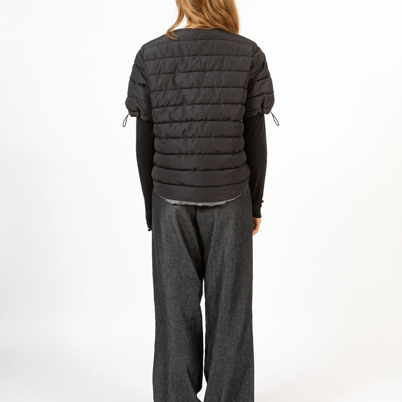 Coster Copenhagen Asta Quilted Short Sleeved Jacket Black