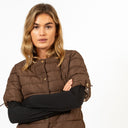 Coster Copenhagen Asta Quilted Short Sleeved Jacket Chocolate Brown