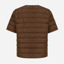 Coster Copenhagen Asta Quilted Short Sleeved Jacket Chocolate Brown