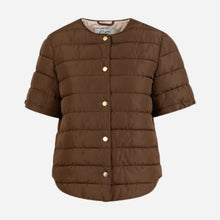 Coster Copenhagen Asta Quilted Short Sleeved Jacket Chocolate Brown