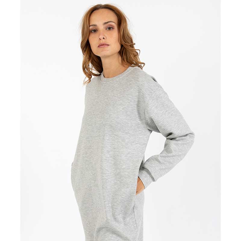 Coster Copenhagen Billie Sweat Dress Light Grey Melange - J BY J Fashion