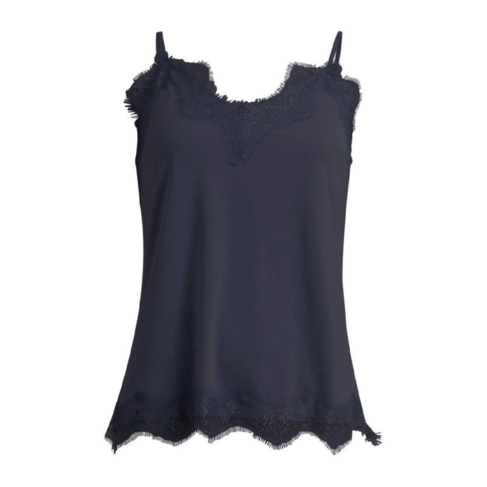 Coster Copenhagen CCH1004 Lace Top 502 Navy - J BY J Fashion