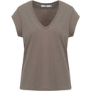 Coster Copenhagen CCH1101 V-Neck T-Shirt 383 Dark Mud
