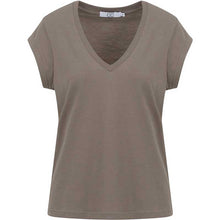 Coster Copenhagen CCH1101 V-Neck T-Shirt 383 Dark Mud - J BY J Fashion