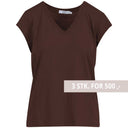 Coster Copenhagen CCH1101 V-Neck T-Shirt 389 Chocolate Nut