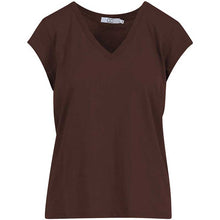 Coster Copenhagen CCH1101 V-Neck T-Shirt 389 Chocolate Nut - J BY J Fashion