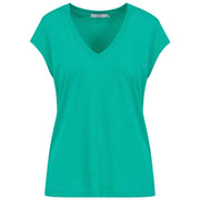Coster Copenhagen CCH1101 V-Neck T-Shirt 408 Grøn - J BY J Fashion