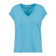 Coster Copenhagen CCH1101 V-Neck T-Shirt 585 Turkis - J BY J Fashion