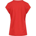 Coster Copenhagen CCH1101 V-Neck T-Shirt 605 Berry Red - J BY J Fashion