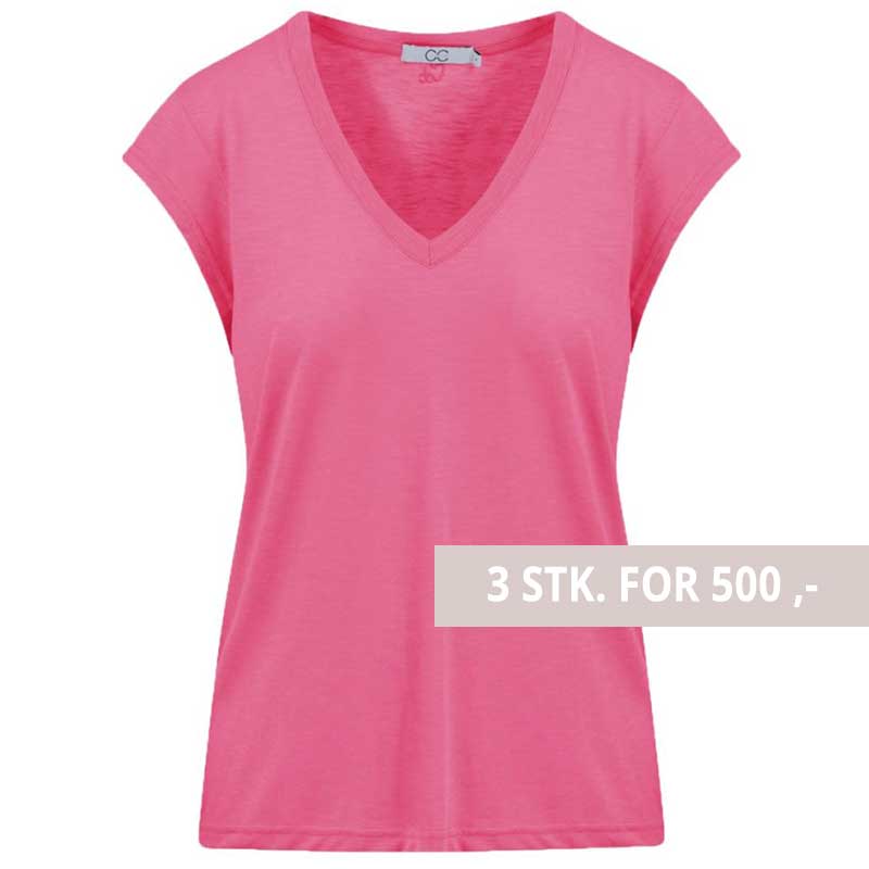 Coster Copenhagen CCH1101 V-Neck T-Shirt 691 Clear Pink