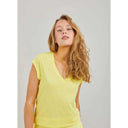Coster Copenhagen CCH1101 V-Neck T-Shirt 784 Warm Lemon