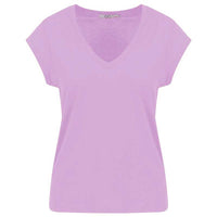 Coster Copenhagen CCH1101 V-Neck T-Shirt 824 Lilla - J BY J Fashion