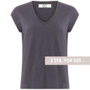 Coster Copenhagen CCH1101 V-Neck T-Shirt Dark Stone Grey - J BY J Fashion