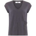 Coster Copenhagen CCH1101 V-Neck T-Shirt Dark Stone Grey - J BY J Fashion