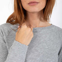 Coster Copenhagen CCH1106 Long Sleeve T-Shirt 129 Light Grey Melange - J BY J Fashion