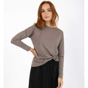 Coster Copenhagen CCH1106 Long Sleeve T-Shirt 383 Dark Mud - J BY J Fashion