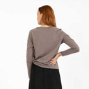 Coster Copenhagen CCH1106 Long Sleeve T-Shirt 383 Dark Mud - J BY J Fashion