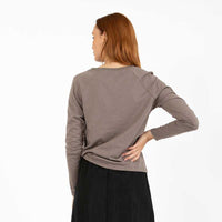 Coster Copenhagen CCH1106 Long Sleeve T-Shirt 383 Dark Mud - J BY J Fashion