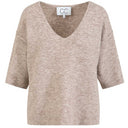 Coster Copenhagen Emerie V-Neck Sweater Sand Melange