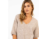Coster Copenhagen Emerie V-Neck Sweater Sand Melange