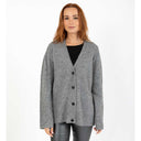 Coster Copenhagen Emma V-Neck Cardigan Dark Grey Melange - J BY J Fashion