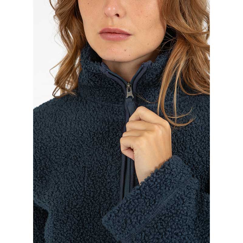 Coster Copenhagen Jamie Fleece Zip Sweater Navy - J BY J Fashion