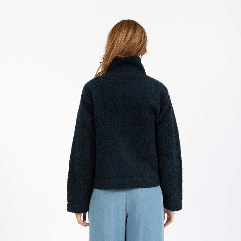 Coster Copenhagen Jamie Fleece Zip Sweater Navy - J BY J Fashion