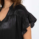 Coster Copenhagen Jolie Metallic Dress W Gathers Black