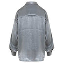 Coster Copenhagen Jolie Metallic Shirt Dark Silver - J BY J Fashion