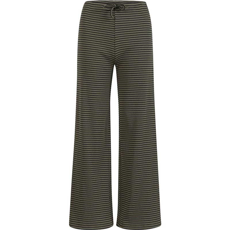 Coster Copenhagen Karoline Rib Pants Olive/Navy Stripe