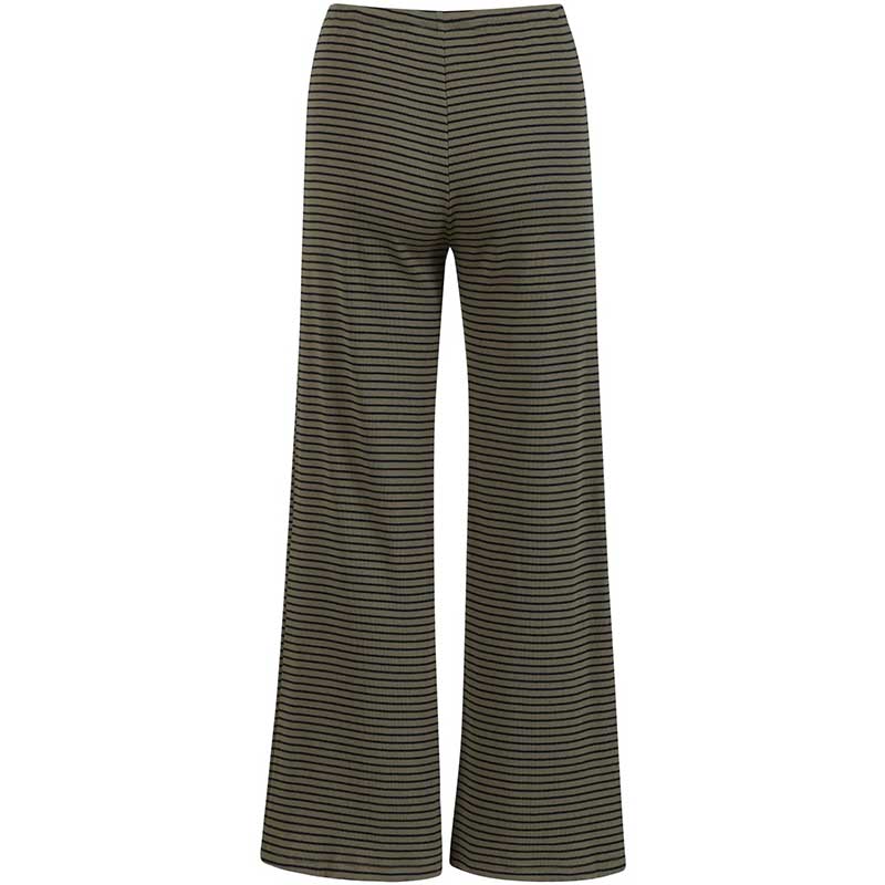 Coster Copenhagen Karoline Rib Pants Olive/Navy Stripe