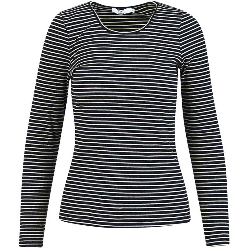 Coster Copenhagen Karoline Rib Tee Navy/Offwhite Stripe