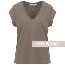 Coster Copenhagen CCH1101 V-Neck T-Shirt 383 Dark Mud