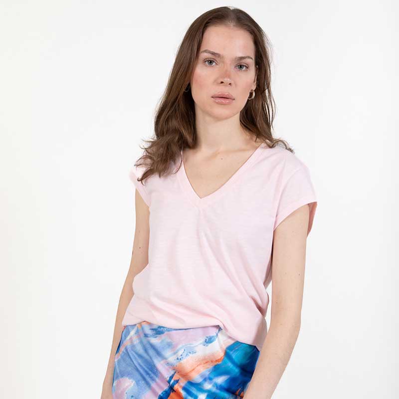 Coster Copenhagen CCH1101 V-Neck T-Shirt 600 Lyserød