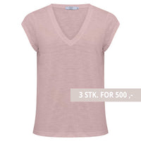 Coster Copenhagen CCH1101 V-Neck T-Shirt 690 Old Rose