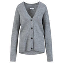 Coster Copenhagen Emma V-Neck Cardigan Dark Grey Melange - J BY J Fashion