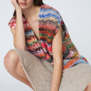 DAWN x DARE Beccala Mohair Handknit Vest Dark Multi