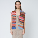 DAWN x DARE Beccala Mohair Handknit Vest Dark Multi