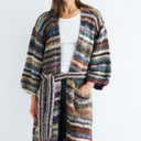 DAWN x DARE Florence Mohair Handknit Cardigan Dark Multi