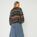 DAWN x DARE Gabi Mohair Handknit Cardigan Dark Multi