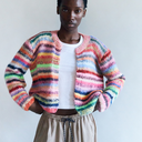 DAWN x DARE Gabi Mohair Handknit Cardigan Multi