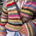 DAWN x DARE Gabi Mohair Handknit Cardigan Multi