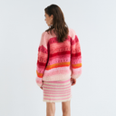 DAWN x DARE EDDA Mohair Handknit Cardigan Super Pink - J BY J Fashion