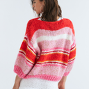 DAWN x DARE Lola Mohair Handknit Pullover Super Pink - J BY J Fashion