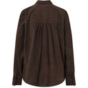 DEPECHE 50882 KATIEDEP SUEDE SHIRT MØRKEBRUN